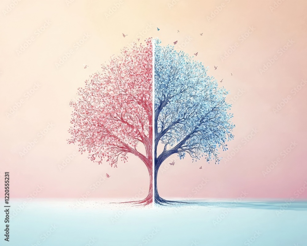 Poster a symbolic tree of life labeled unity and fairness.