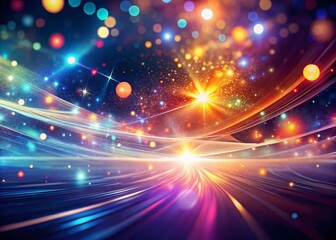 Abstract Glowing Lines Background - High Resolution Generative AI Art