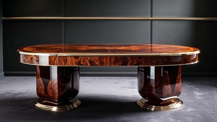 Elegant wood dining table design concept