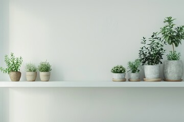 High Quality Picture of a Scandinavian Style Home Growing Green Plants Garden on the Shelf