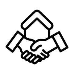 Real Estate Vector Line Icon Design