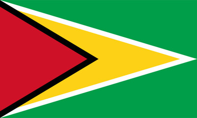 Flag of Guyana: Accurate proportions and official colors.