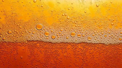 透明な炭酸風のビール背景素材テクスチャ 黄色 16:9 動画 サイズ対応 チラシ パンフレット WEB広告バナー AI生成素材