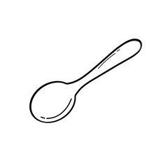 Kitchen set - Spoon icon in black and white