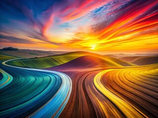 Abstract Line Art Background with Text Space: Candid Photography Style