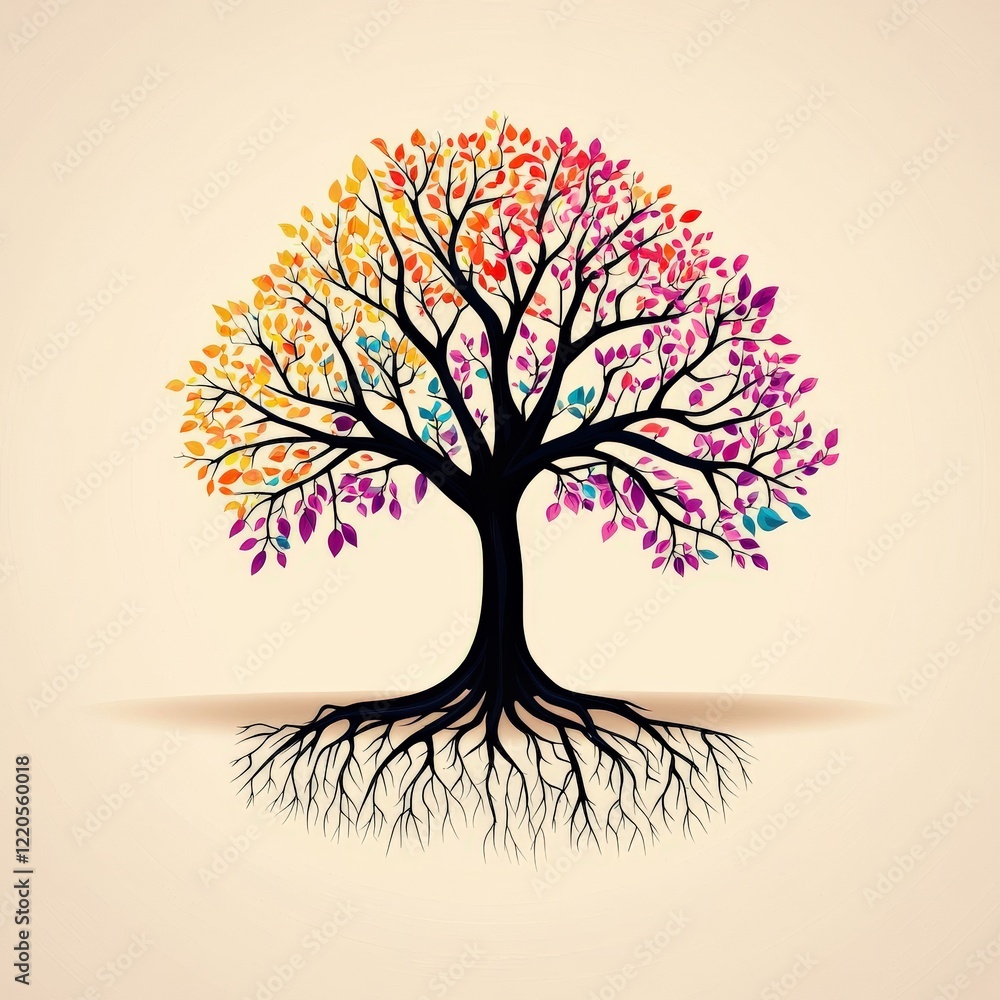 Poster a symbolic tree with equal roots and branches labeled non-discrimination.