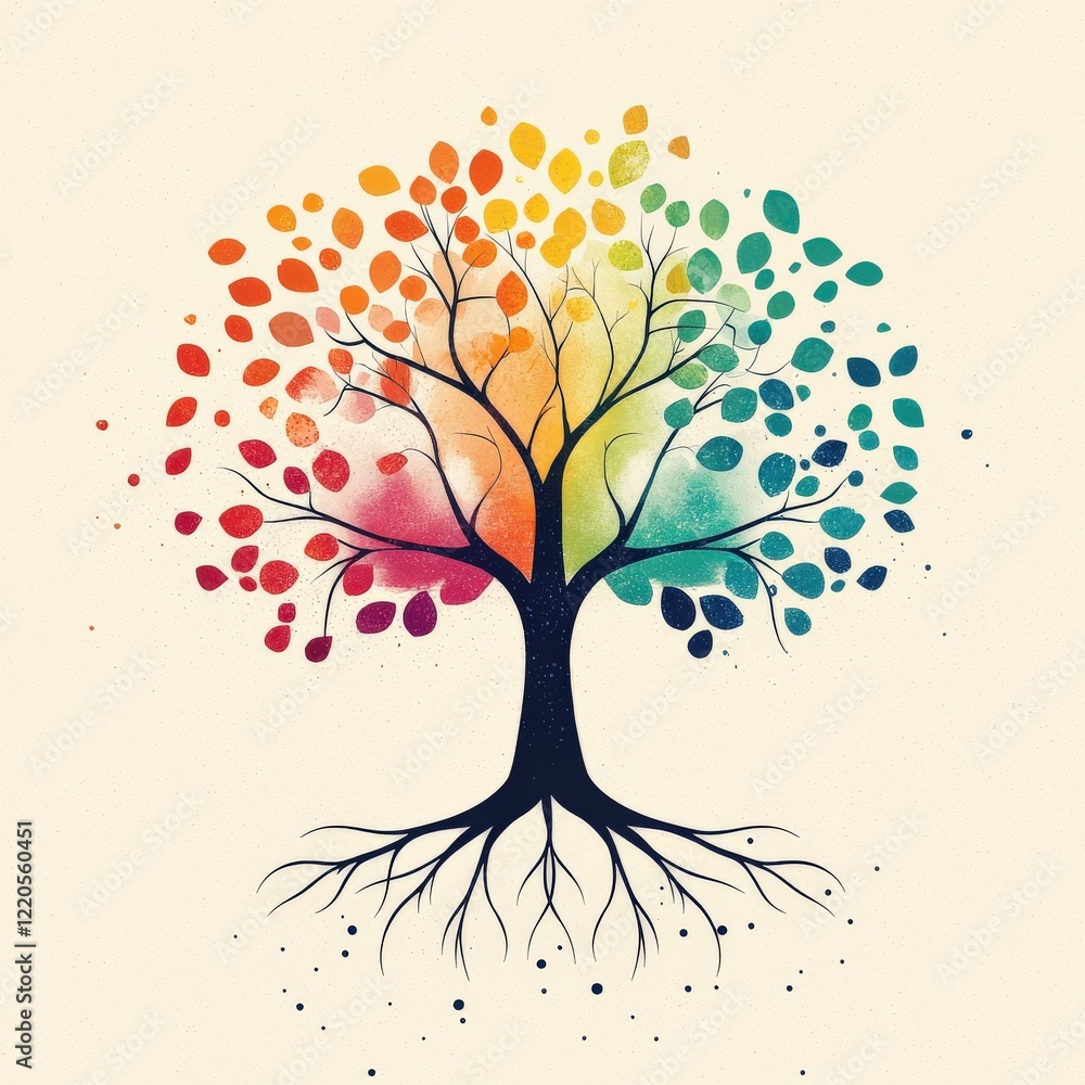 Poster a symbolic tree with equal roots and branches labeled non-discrimination.