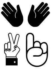 Fototapeta premium set of hand icons