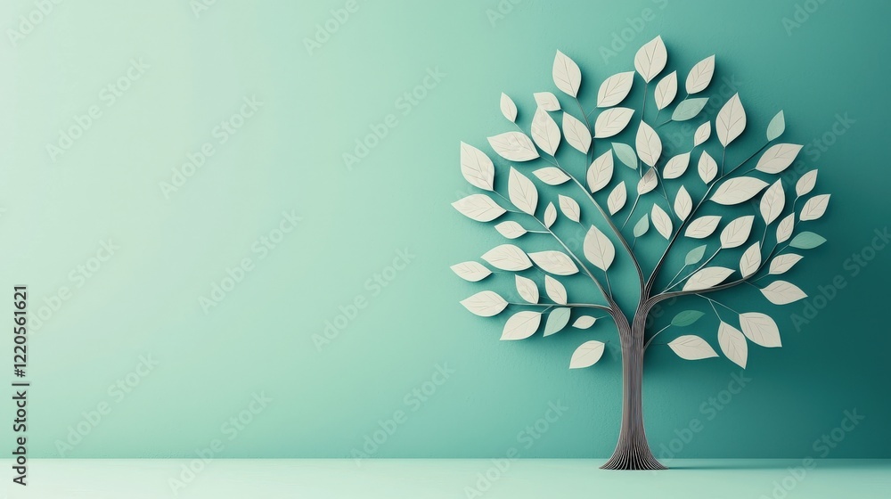 Poster a symbolic tree with equal-sized leaves labeled unity and fairness.
