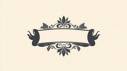 Elegant Ornate Scrollwork Banner Design Template