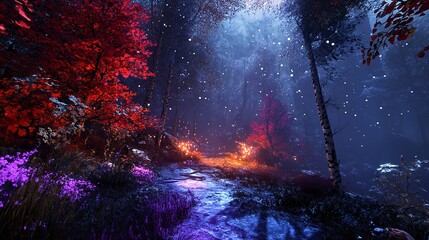 Cool mystic forest wallpaper