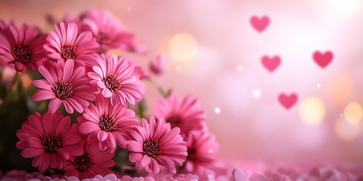 Minimalist Valentine's day background with text space for banners, posters or valentine's day greeting cards. Valentine's day celebration graphic resources