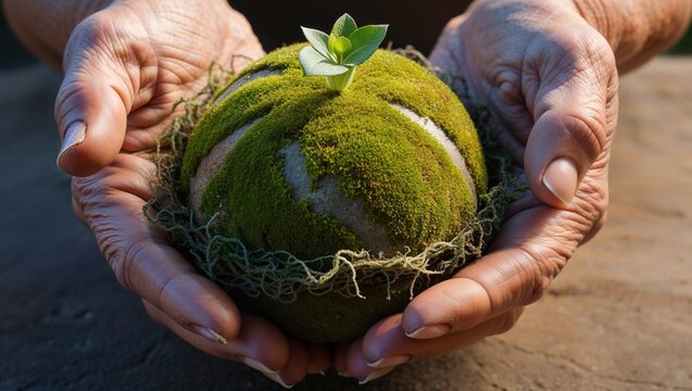Gentle Earthtoned Hands Holding Objects