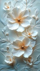 Wall Art Floral Modern 3D Design