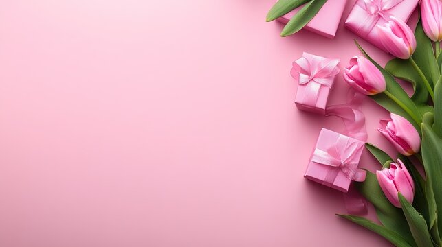 Minimalist Valentine's day background with text space for banners, posters or valentine's day greeting cards. Valentine's day celebration graphic resources