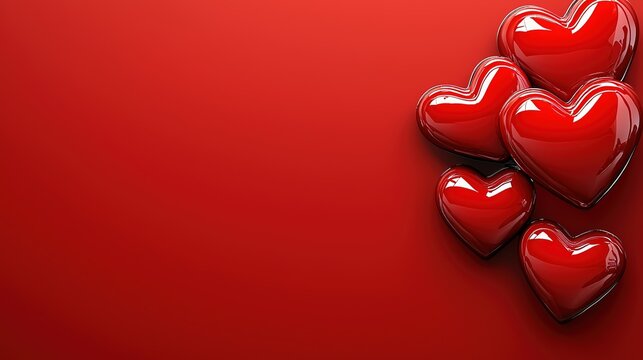 Minimalist Valentine's day background with text space for banners, posters or valentine's day greeting cards. Valentine's day celebration graphic resources