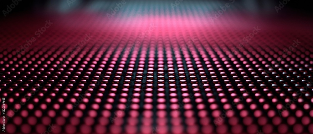 Poster abstract close-up of colorful glowing dots on a surface, creating a futuristic and dynamic visual ef