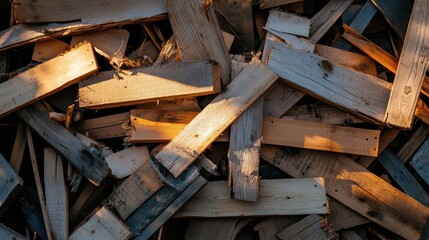Wooden Planks in Sunlight Texture Background