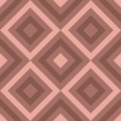 Seamless diamond pattern background in pastel brown.