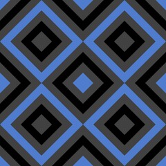 Seamless diamond pattern background in blue, grey, and black.