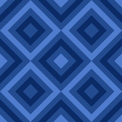 Seamless diamond pattern background in blue.