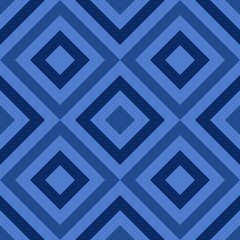 Seamless diamond pattern background in blue.