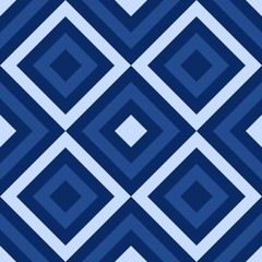 Seamless diamond pattern background in blue.