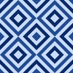 Seamless diamond pattern background in blue.