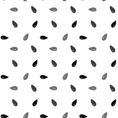 Sesame seeds pattern. Black and white print of Pile sesame. Polka dots texture. Vector abstract illustration