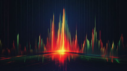 Abstract dark blue background with Colorful charts and graphs with statistics to innovative analyze business potential and forecast future development of companies growth.