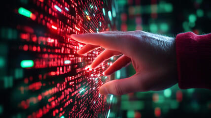 Human Interaction with Glowing Digital Data Streams A Technological Exploration