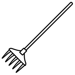 Vintage Rake Line Art for Print or Digital
