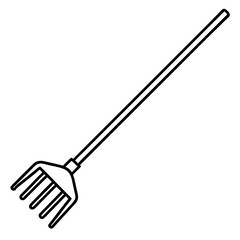 Vintage Rake Line Art for Print or Digital