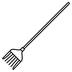 Naklejka premium Vintage Rake Line Art for Print or Digital