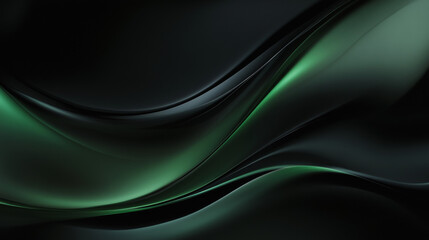 Naklejka premium A minimalistic black and green gradient background, with smooth transitions from deep black to vibrant green, creating a soothing effect
