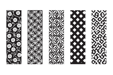 Elegant Black and White Pattern Set