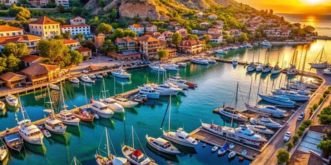 Aerial Macro Photography: Luxury Yachts & Sailboats Docked in Kas & Antalya Marina, Turkey