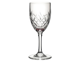 Isolated Crystal Wine Glass with Small Drop of Wine