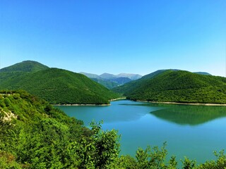 view of the Zhinvali reservoir