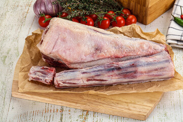 Raw beef oxtail for cooking