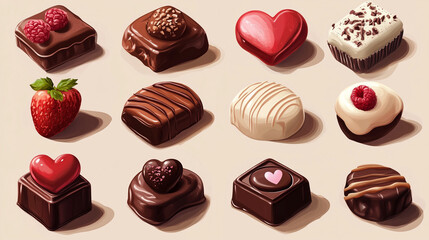 バレンタインチョコ 手作り イラスト