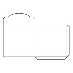 Envelope outline vector design template