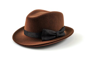 Wool Fedora, White Background