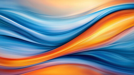 Abstract Ocean Waves at Sunset in Aerial Perspective