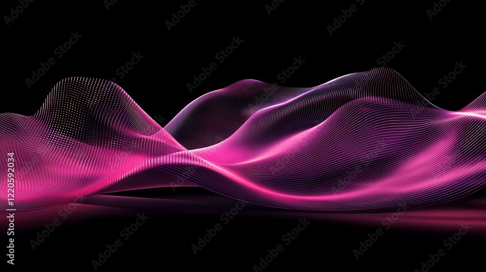 Poster futuristic neon light pattern on isolated background