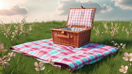 Vibrant Checkered Picnic Duvet Folded