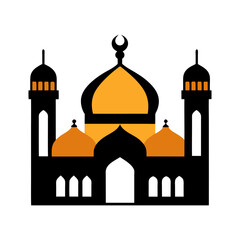 Mosque domes and minarets vector.