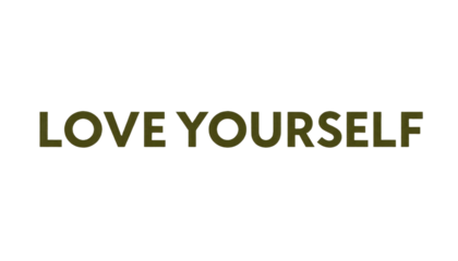 Love Yourself in Olive Text on transparent background
