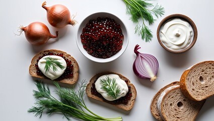 Savory Homemade Appetizer with Caviar