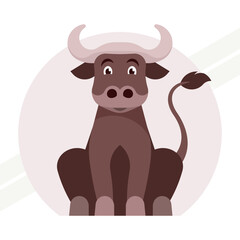 An illustration of a baby bull representing strength and new beginnings